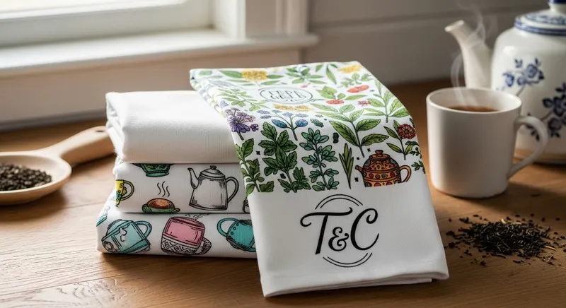 customised tea towels - promotional merchandise